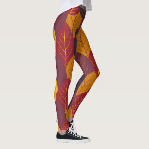 Multicolor-Herbstlaub Leggings