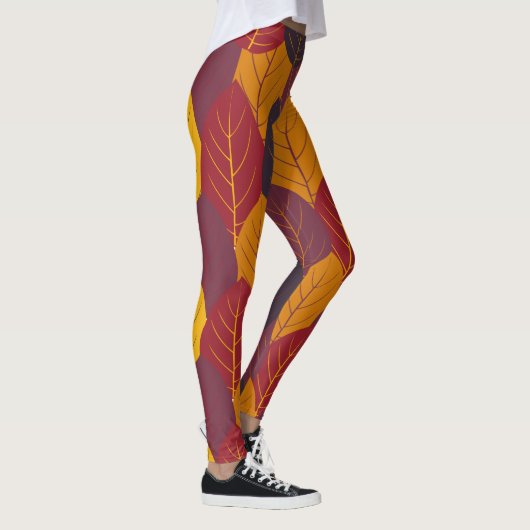 Multicolor-Herbstlaub Leggings (Rechts)
