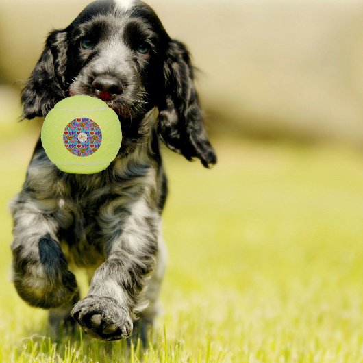 Multicolor-Herz-Augapfel-Collage farbig Tennisbälle