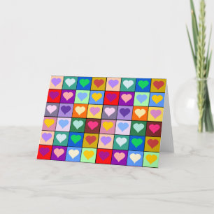 Multicolor-Herzplätze Karte