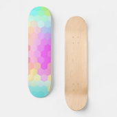 Multicolor-Hexagonal Nahtloses Muster Skateboard (Vorderseite)