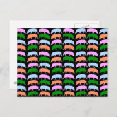 Multicolor Hogs Postcard Postkarte (Vorne/Hinten)