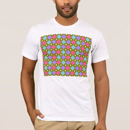 Multicolor Honeycomb Mens T-Shirt (Vorderseite)