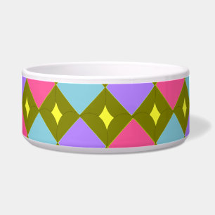Multicolor Honeycomb You Create Dog Bowl Napf