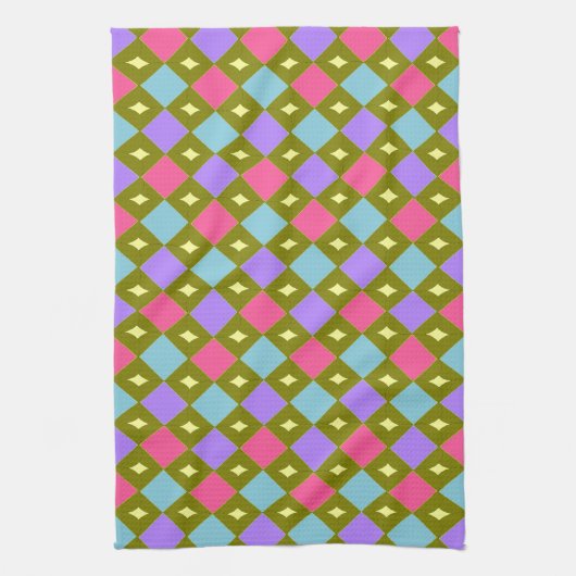 Multicolor Honeycomb You Create Kitchen Handtuch (Vertikal)