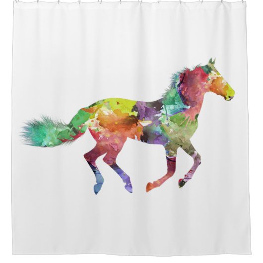 Multicolor Horse Duschvorhang (Vorderseite)