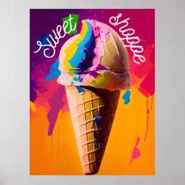 Multicolor Ice Creme Poster
