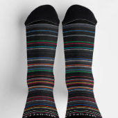 Multicolor-Individuelle Name mit schwarzem Hinterg Socken (Oben)
