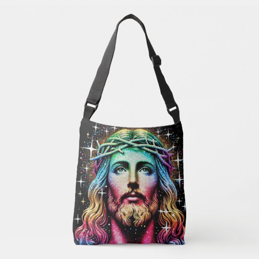 Multicolor Jesus Tasche! Tragetaschen Mit Langen Trägern (Vorderseite)