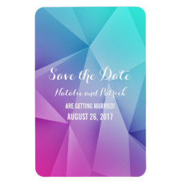 Multicolor Jewel Tones Save the Date Flexi Magnet
