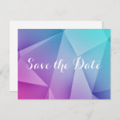 Multicolor Jewel Tones Save the Date Postcard Ankündigungspostkarte (Vorne/Hinten)