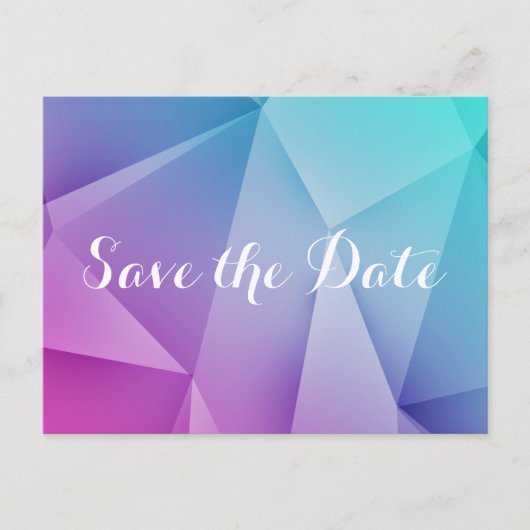 Multicolor Jewel Tones Save the Date Postcard Ankündigungspostkarte (Vorderseite)