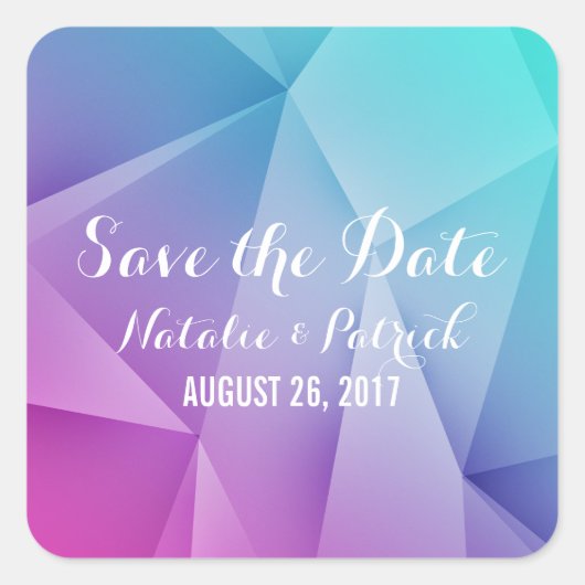 Multicolor Jewel Tones Save the Date Stickers (Vorderseite)