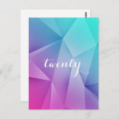 Multicolor Jewel Tones Tischnummer Postcard (Vorne/Hinten)