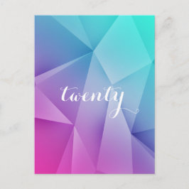 Multicolor Jewel Tones Tischnummer Postcard