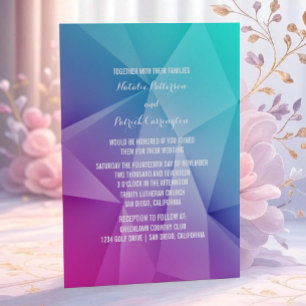 Multicolor Jewel Tones Wedding Einladung