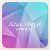 Multicolor Jewel Tones Wedding Paper Untersetzer (Vorderseite)