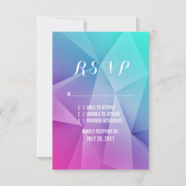 Multicolor Jewel Tones Wedding RSVP Card
