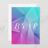 Multicolor Jewel Tones Wedding RSVP Postcard Einladungspostkarte (Vorne/Hinten)