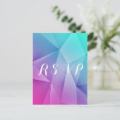 Multicolor Jewel Tones Wedding RSVP Postcard Einladungspostkarte (Stehend Vorderseite)