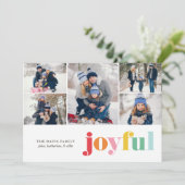 Multicolor "Joyful" Gallery 5 Fotos Festival Feiertagskarte (Stehend Vorderseite)