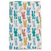 Multicolor-Kaninchen-Cartoon Mittlere Geschenktüte (Vorderseite)