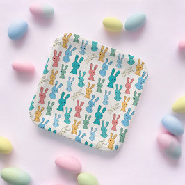 Multicolor-Kaninchen-Cartoon Pappteller