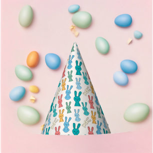 Multicolor-Kaninchen-Cartoon Partyhütchen
