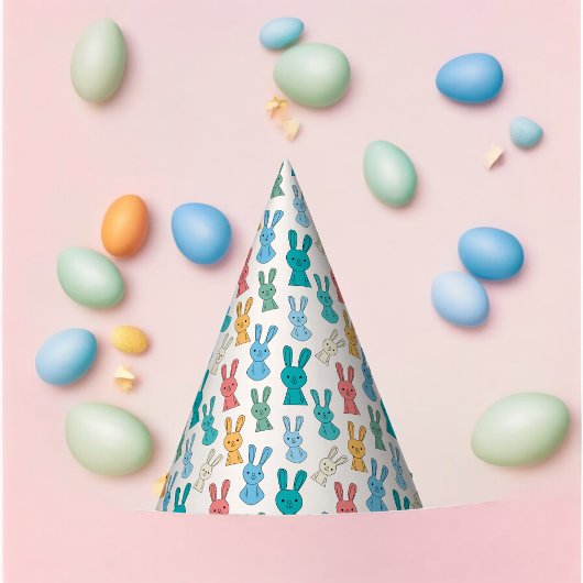 Multicolor-Kaninchen-Cartoon Partyhütchen