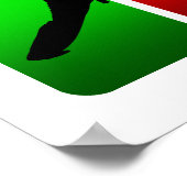 Multicolor Karate Emblem Poster (Ecke)