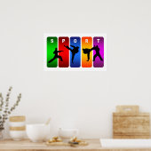 Multicolor Karate Emblem Poster (Küche)