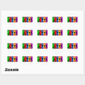 Multicolor Karate Emblem Runder Aufkleber (Blatt)