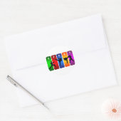 Multicolor Karate Emblem Runder Aufkleber (Umschlag)