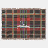 Multicolor Kariert (Tartan) Monogramm, Name Custom Decke (Vorderseite)