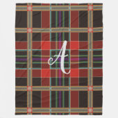 Multicolor Kariert (Tartan) Monogramm, Name Custom Fleecedecke (Vorderseite)