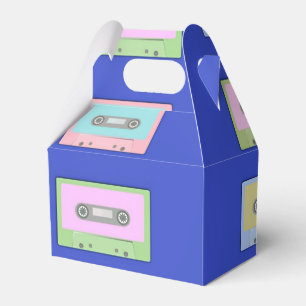 Multicolor-Kassetten auf blau Geschenkschachtel