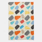 Multicolor-Kieselsteine im weißen Hintergrund Geschirrtuch (Vertikal)