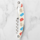 Multicolor-Kieselsteine im weißen Hintergrund Kellnermesser (Vorderseite)