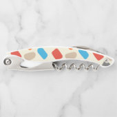 Multicolor-Kieselsteine im weißen Hintergrund Kellnermesser (Vorderseite)