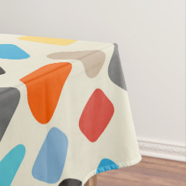 Multicolor-Kieselsteine im weißen Hintergrund Tischdecke