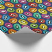 Multicolor Kiwi Muster Geschenkpapier (Ecke)