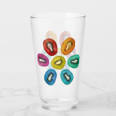 Multicolor-Kiwi-Muster Glas (Rückseite)