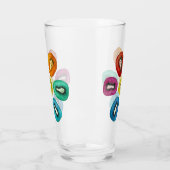 Multicolor-Kiwi-Muster Glas (Links)