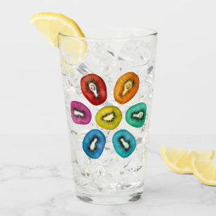 Multicolor-Kiwi-Muster Glas