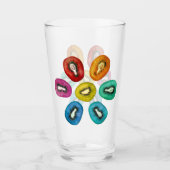 Multicolor-Kiwi-Muster Glas (Vorderseite)