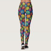 Multicolor Kiwi Muster Leggings (Rückseite)