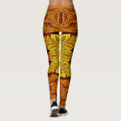 Multicolor klassische Textur "Ratti_Creative_Arts" Leggings (Rückseite)