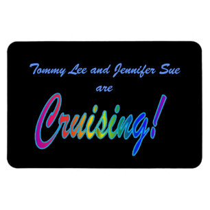 Multicolor-Kreuzfahrt auf der schwarzen Stateroom- Magnet