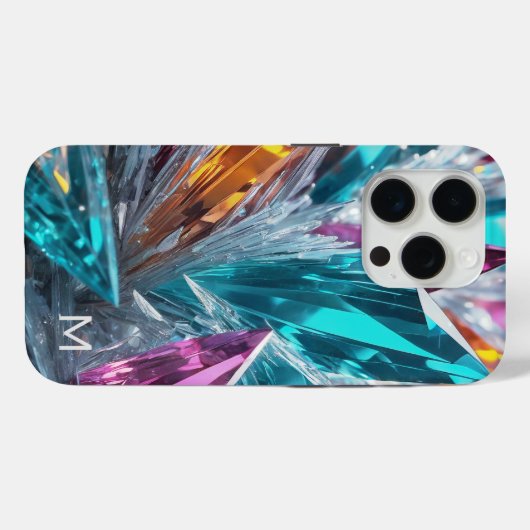 Multicolor-Kristalle Case-Mate iPhone Hülle (Rückseite (Horizontal))