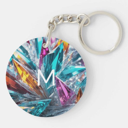 Multicolor-Kristalle Schlüsselanhänger (Rückseite)